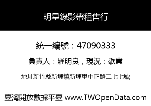 明星錄影帶租售行