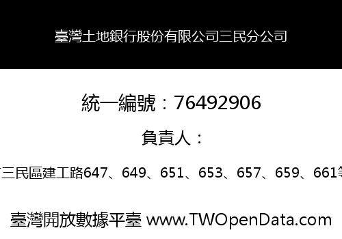 臺灣土地銀行股份有限公司三民分公司