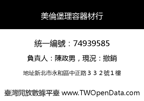 美倫堡理容器材行