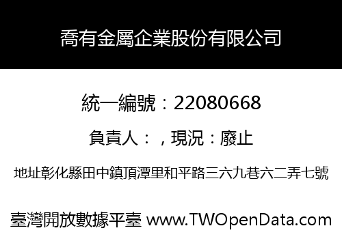 喬有金屬企業股份有限公司