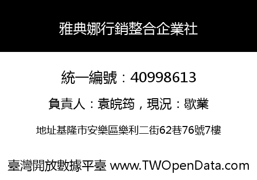 雅典娜行銷整合企業社