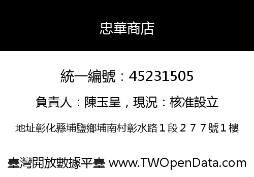 忠華商店