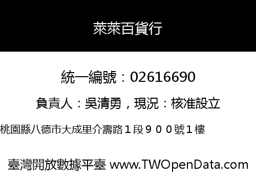 萊萊百貨行