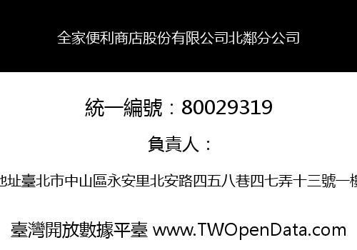 全家便利商店股份有限公司北鄰分公司