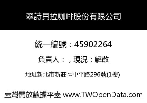 翠詩貝拉咖啡股份有限公司