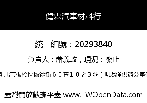 健霖汽車材料行