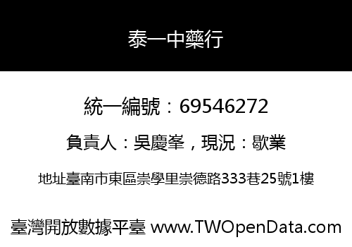 泰一中藥行
