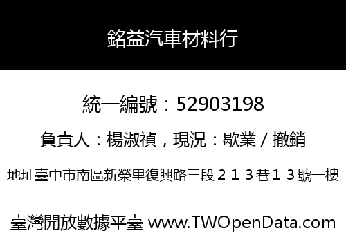 銘益汽車材料行