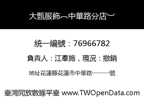 大甄服飾︹中華路分店︺