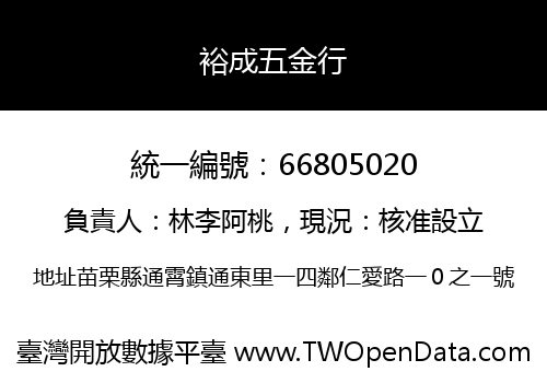 裕成五金行