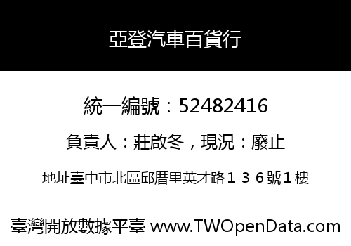 亞登汽車百貨行