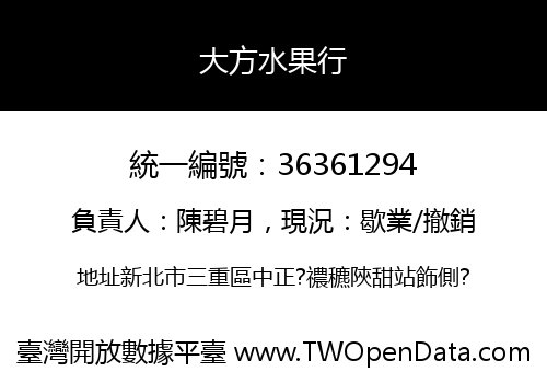 大方水果行