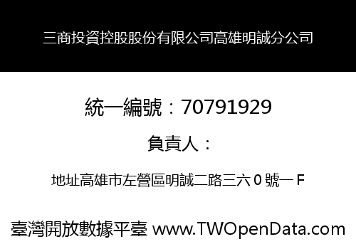 三商投資控股股份有限公司高雄明誠分公司