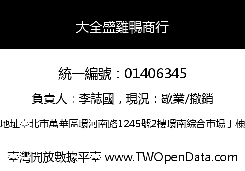 大全盛雞鴨商行