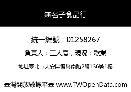 無名子食品行