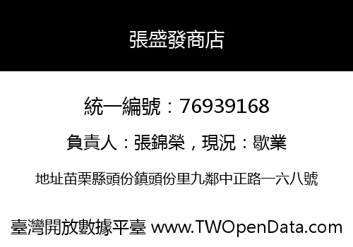 張盛發商店
