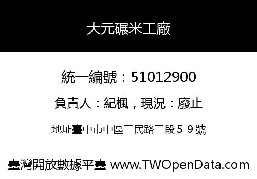 大元碾米工廠