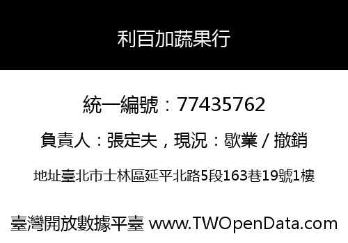 利百加蔬果行