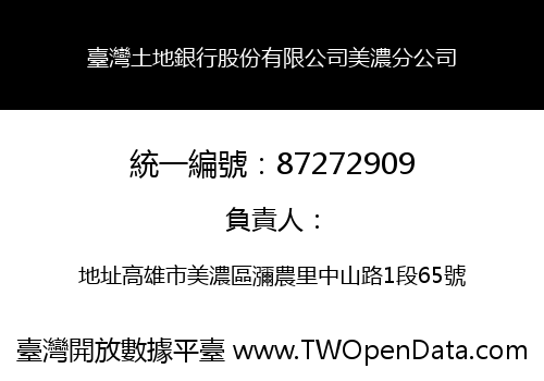 臺灣土地銀行股份有限公司美濃分公司