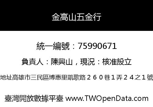 金高山五金行