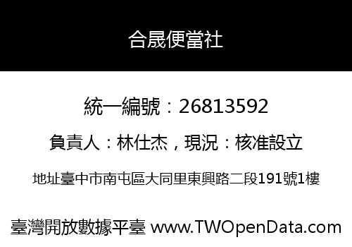 合晟便當社