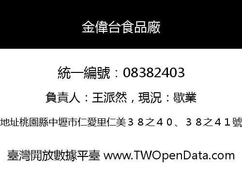 金偉台食品廠