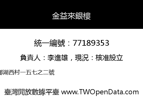 金益來銀樓