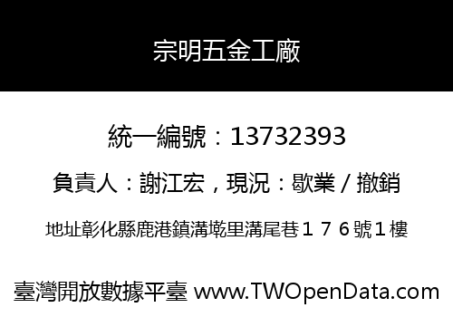 宗明五金工廠