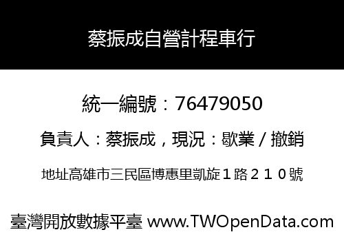 蔡振成自營計程車行