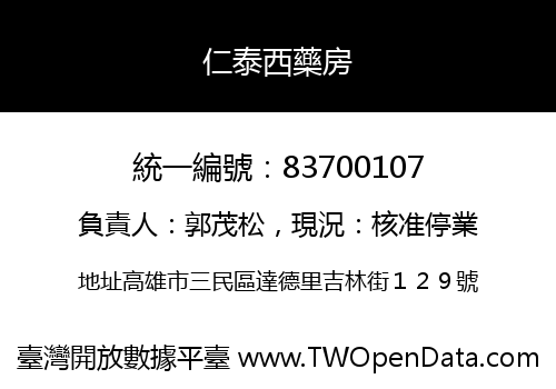 仁泰西藥房