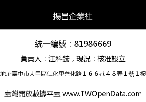 揚昌企業社
