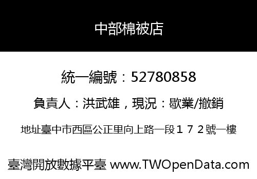 中部棉被店