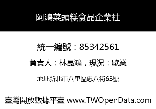 阿鴻菜頭糕食品企業社