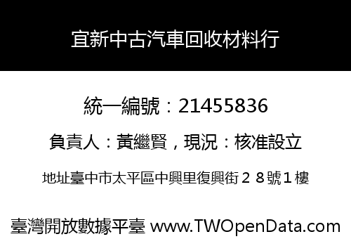 宜新中古汽車回收材料行