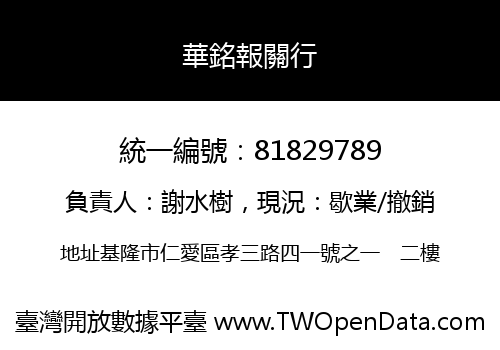 華銘報關行