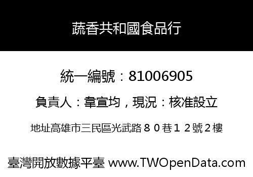 蔬香共和國食品行