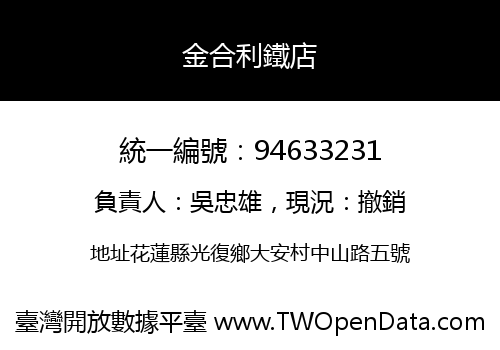 金合利鐵店