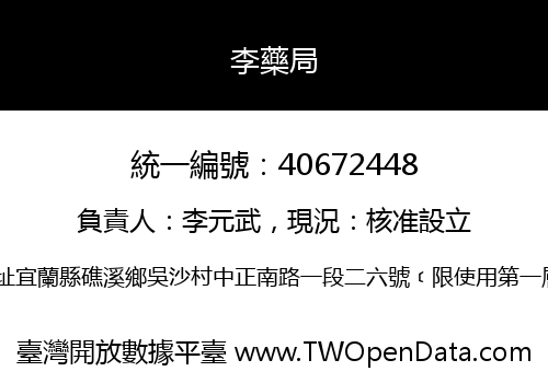 李藥局