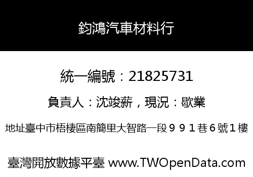 鈞鴻汽車材料行