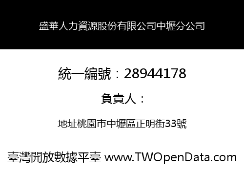 盛華人力資源股份有限公司中壢分公司
