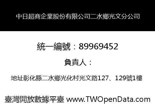 中日超商企業股份有限公司二水鄉光文分公司
