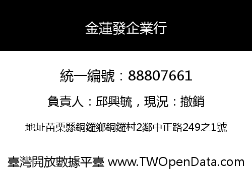 金蓮發企業行