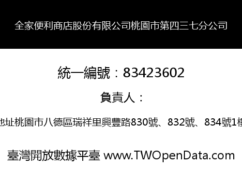 全家便利商店股份有限公司桃園市第四三七分公司