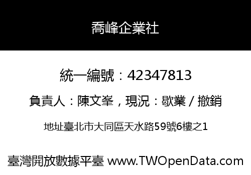 喬峰企業社