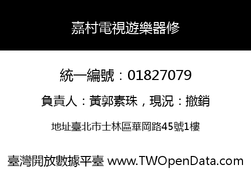 嘉村電視遊樂器修