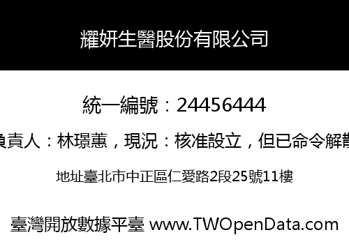 耀妍生醫股份有限公司