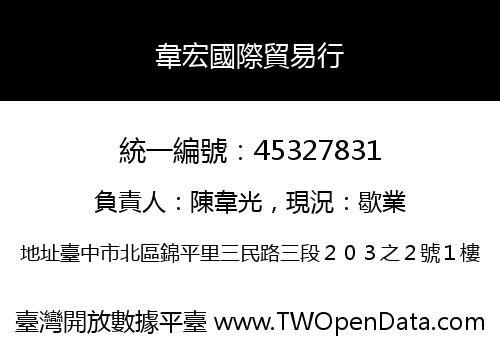 韋宏國際貿易行
