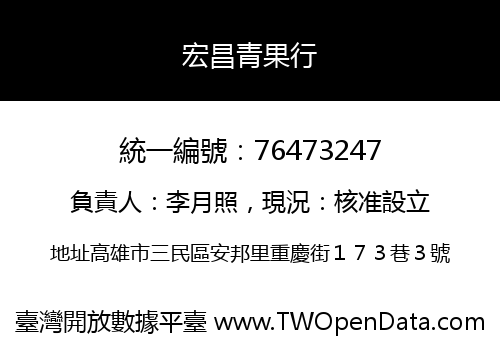 宏昌青果行