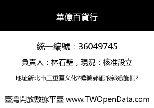 華億百貨行
