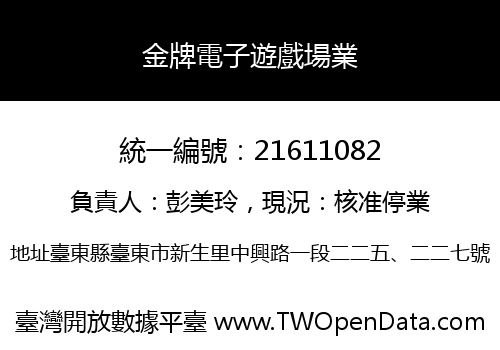 金牌電子遊戲場業